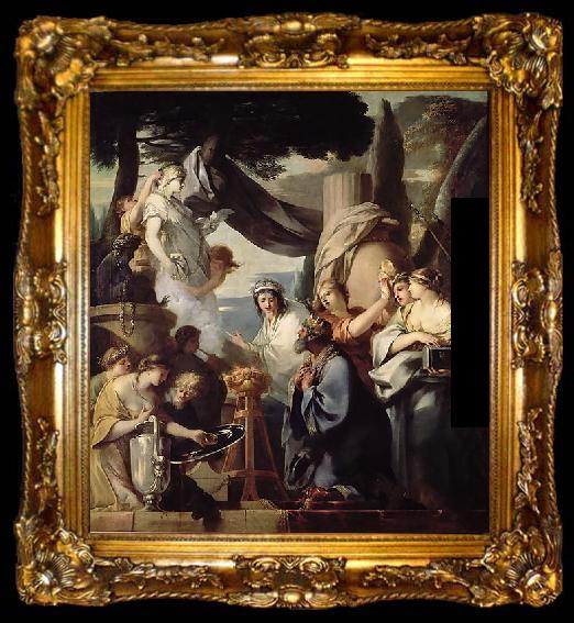 framed  Bourdon, Sebastien Solomon making a sacrifice to the idols, ta009-2